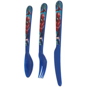 Stor 3-Piece Cutlery Set with Hangtag Spiderman Blue and Red Stor 3-Piece Cutlery Set with Hangtag Spiderman Blue and Red